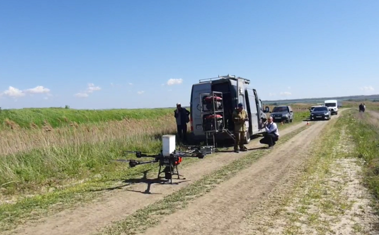 В Краснодарском крае впервые в России используют дроны при севе риса