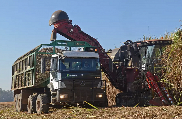 Грузовик Mercedes-Benz переделали в беспилотник для уборки сахарного тростника в Бразилии